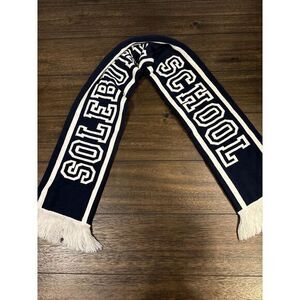 Solebury School Spartan Price Scarf Navy‎ White 52" Double Sided